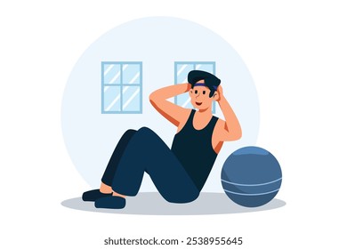 Workout and Sport Flat Design Illustration