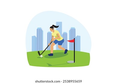 Workout and Sport Flat Design Illustration