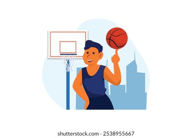 Exercício e Esporte Design Plano Ilustração