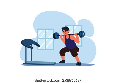 Workout and Sport Flat Design Illustration