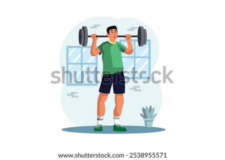 Workout and Sport Flat Design Illustration