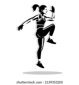 Workout and sports training silhouette