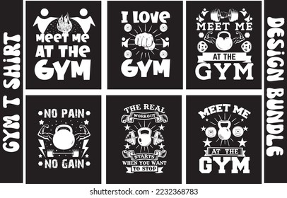 Workout t shirt design bundle vector