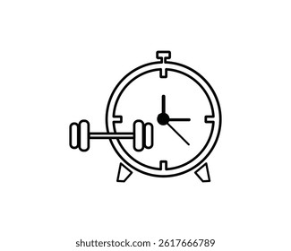 Workout time icon vector symbol design illustration