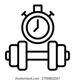 Workout Timer Icon Element For Design