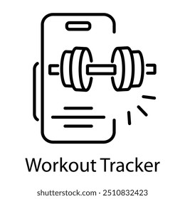 Ícone do rastreador de treino em estilo de estrutura de tópicos 