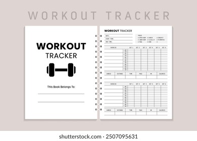 Workout Tracker Logbook KDP Interior