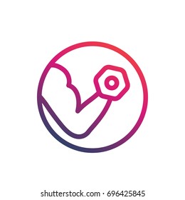workout, training  line icon