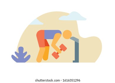 workout vector icon design on white background 