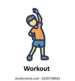 Workout Vector Icon which can easily modify or edit

