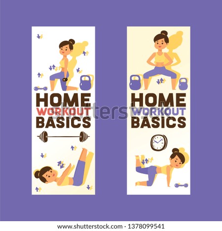 Workout vector pattern fitness sportive girl character illustration female athletic sport training exercises at home backdrop healthy lifestyle of beautiful woman athlete background.