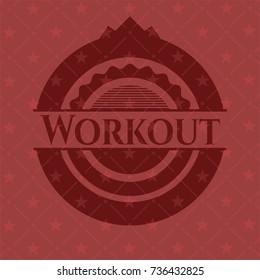 Workout vintage red emblem