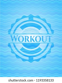 Workout water representation badge.