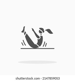 workout woman exercise glyph icon. Can be used for digital product, presentation, print design and more.