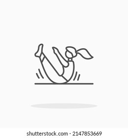 workout woman exercise line icon. Editable stroke and pixel perfect. Can be used for digital product, presentation, print design and more.