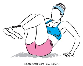 work-out woman illustration (2)