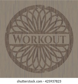 Workout wood emblem. Retro