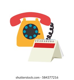workplace accesories flat icons