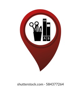 workplace accesories flat icons