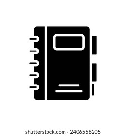 Ilustración de vectores de iconos rellenados de agenda de trabajo