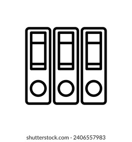 Workplace Binder Outline Icon Vector Illustration