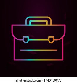 Lugar de trabajo, icono del nolan del maletín Línea delgada simple, contorno vector de iconos del lugar de trabajo para ui y ux, sitio web o aplicación móvil