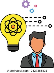 Workplace Champion concept,  out-of-the-box Problem Solver Employee vector design, self improvement at workplace Symbol, business motivation Sign, goal-directed behavior stock illustration