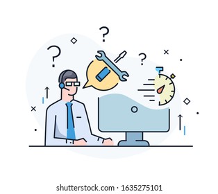 workplace consultant. Vector illustration Eps10 file. Success, growth rates