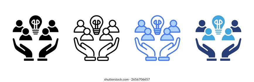 Workplace Culture icon sheet multiple style collection