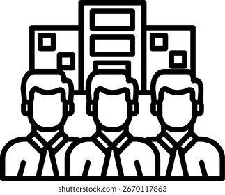 Workplace culture Line vector Icon Design