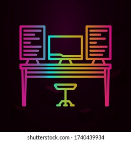 Workplace, desk nolan icon Simple thin line, outline vector of Workplace icons for ui and ux, website or mobile application