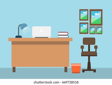 Workplace desk in office.