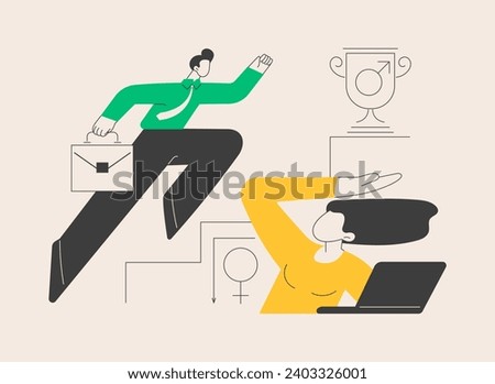 Workplace discrimination abstract concept vector illustration. Discrimination against employee, job applicant, equal employment opportunity, sexual harassment, prejudice abstract metaphor.