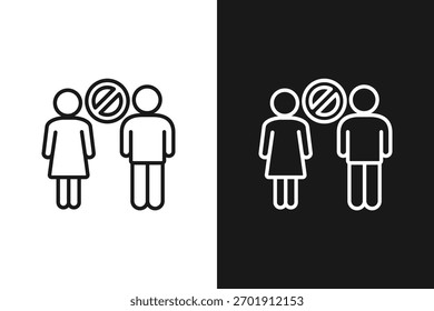 Discriminación laboral    Conjunto de iconos colección en blanco y negro