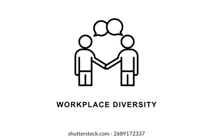 Workplace Diversity Icon Isolated On White Background