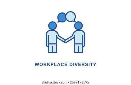 Workplace Diversity Icon Isolated On White Background