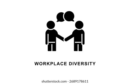 Workplace Diversity Icon Isolated On White Background