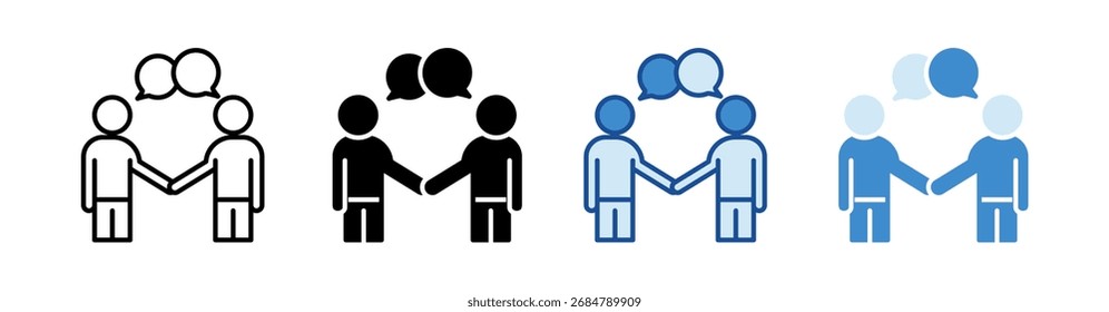 Workplace Diversity Multistyle Vector Icon Isolated On White Background