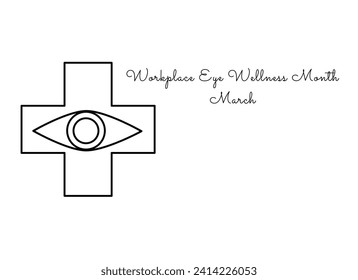 Workplace Eye Wellness Month's single line graphic is suitable for commemorating the event.