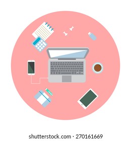 Workplace flat icon