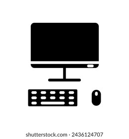 Workplace glyph vector icon isolated on white background. Workplace glyph vector icon for web, mobile and ui design