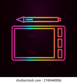 Workplace, graphic tablet nolan icon Simple thin line, outline vector of Workplace icons for ui and ux, website or mobile application