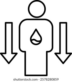 Workplace Hydration line icon single high quality