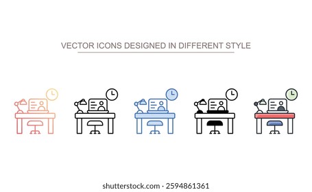 Workplace icon design with white background stock illustration