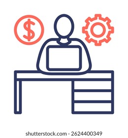 Elemento de icono de lugar de trabajo para diseño