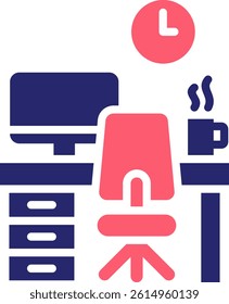 Workplace Icon Fill Vector Illustration