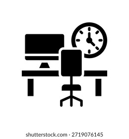 Workplace Icon Glyph Vector Illustration