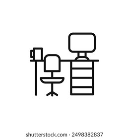 Workplace icon isolated on white background