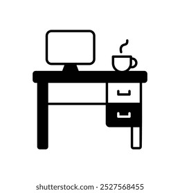 Workplace icon isolated on a white background. Vector illustration.