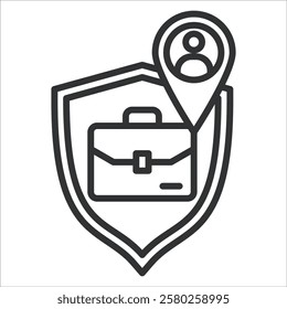 Workplace Icon Lineal Style. Vector Illustration Graphic Design